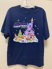 Vintage Women’s Large Disney’s Very Merry Christmas Party 2009 Navy Blue T-Shirt picture