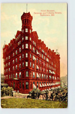 Postcard MD, Baltimore Hotel Rennert Built 1885 Now a Parking Lot,Posted 1914 picture