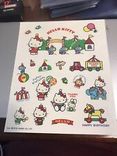 Vintage 1976 Sanrio Hello Kitty Glossy Sticker Sheet. Complete Sheet Of 20 picture