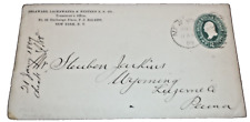 JANUARY 1889 LACKAWANNA RAILROAD DL&W USED COMPANY ENVELOPE TREASURER'S OFFICE picture