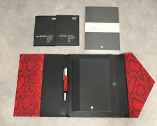 Montblanc Augmented Paper Python Print Red Set w/ Star Walker Ballpoint | USED picture