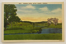 Vintage Postcard, Farming Scene, Wythe County, Virginia picture