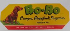 Vintage  Bo-Bo  Florida Citrus Crate label ..Ocoee, Florida..Dog Image picture