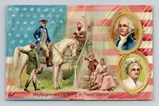 Postcard Patriotic Washington's Birthday w/ Family, Tuck Antique J8 picture
