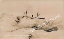 RPPC SS Corwin Stuck in Arctic Ice Pack Lomen Bros Alaska Real Photo Postcard picture