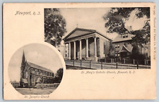 UDB Postcard~ St. Joseph's & St. Mary's Catholic Church~ Newport, Rhode, Island picture
