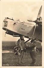 Vintage RPPC German Real Photo Postcard GORILLA Air Force Airplane HORN picture