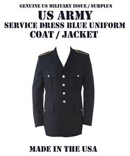 US ARMY MILITARY MEN'S 52R CLA SERVICE DRESS BLUE BLUES ASU UNIFORM COAT JACKET picture