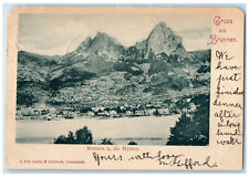 1900 Mountains Fountain The Myths Switzerland Antique Posted Postcard picture