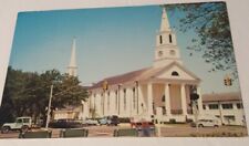 1960s FLORIDA postcard PRESBYTERIAN CHURCH Tallahassee FL full view old cars picture