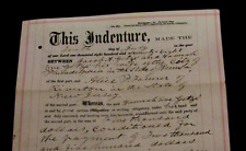 JULY 16, 1878, REAL ESTATE INDENTURE, SIGNED, Handwritten & Recorded Document picture