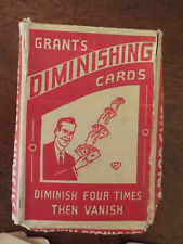 Vintage Grants Diminishing Cards, Diminish Four Times then Vanish, Card Trick picture
