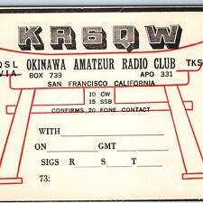 c1910s San Francisco Okinawa Amateur Radio Club Ham QSL Postcard Japan Gate A207 picture