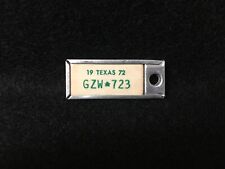 1972 Texas Disabled American Veterans Miniature License Plate Tag Keychain picture