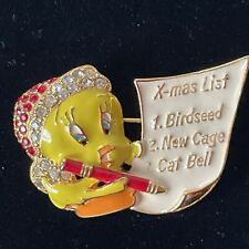 Tweety Bird Christmas List Pin ~ Vintage ~ picture