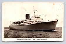 c1951 RPPC SS Ocean Monarch TSS Furness Bermuda Line Steamship Postcard picture
