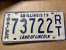 1979 Illinois Trailer License Plate # 73722 RT picture