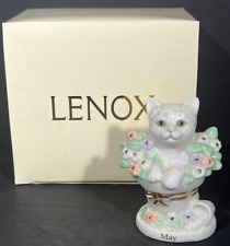 Lenox Monthly Calendar Cat Kitty Figurine May - New in Box picture