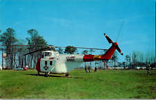 Vintage 1950's US Army Sikorsky UH-19B Chickasaw Helicopter Norfolk VA Postcard picture