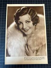 Vintage 1930 Claudette Colbert Magazine Portrait picture