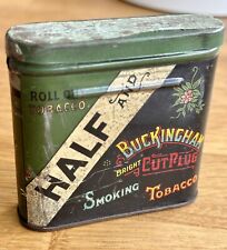 Vintage BUCKINGHAM Half & Half Cigarette Green Cut Plug Smoking Tobacco Tin  picture