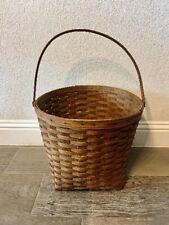 Longaberger 1983 Round Top Square Bottom Large Basket with Swing Handle in D picture