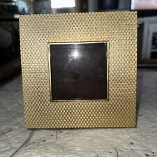 Cartier Made in Italy Vintage Gilt Brass Woven Basket Weave Picture Frame picture