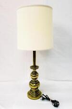 Stiffel Company Table Lamp 35in Tall Gold Tone Brass With Shade Tested Works picture