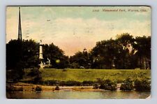 Warren OH-Ohio, Monumental Park, Antique, Vintage c1912 Souvenir Postcard picture