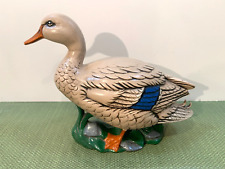 Vintage Ceramic Duck Figurine MCM Hand-Painted 6