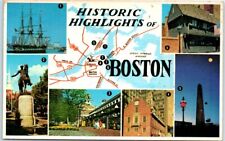 Postcard - Historic Highlights of Boston, Massachusetts picture