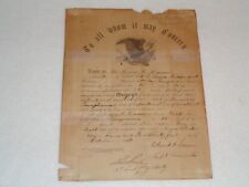 1864 Civil War Discharge 100 Day Pennsylvania Cavalry Independent CPT Sanno Rare picture