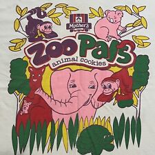 Vintage MOTHERS COOKIES  ZOO PALS HANES BEEFY T SHIRT SZ XL 2 GRAPHICS READ INFO picture
