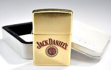 Vintage 1999 Zippo Lighter - Jack Daniels Old No 7 - Solid Polished Brass picture