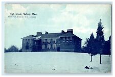 1909 The View Of High School Walpole Massachusetts MA Posted Antique Postcard picture
