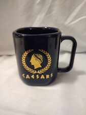 🔥 RARE Vintage CAESARS PALACE Blue  Coffee Mug/Cup  10 oz (VGC) GOLD TRIM picture