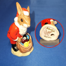 SIGNED Royal Doulton SANTA BUNNYKINS Happy Christmas Figurine DB 17 4.5
