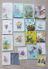 18 used vintage EASTER GREETING CARDS (#409) all are signed, no envelopes picture