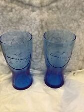 Vintage 1961 McDonalds Blue Drinking Glasses Set Of 2 picture
