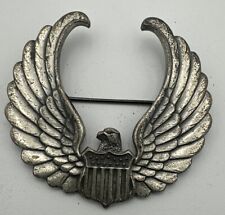 Authentic WW II ARMY AIR FORCE FLIGHT INSTRUCTOR STERLING HAT BADGE - RARE picture