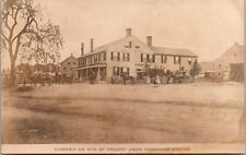 RPPC PC-OLD SWAN'S HOTEL ON THE CURRENT SITE OF UNION STATION WORCESTER MASS. picture