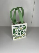STARBUCKS Ceramic WASHINGTON State Christmas Ornament Shopping Bag BEEN THERE picture