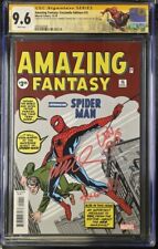 AMAZING FANTASY #15 CGC 9.6 *REPRINT* TRIPLE SIGNED Stan Lee Spidey 2019 picture