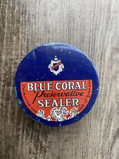 Vintage Blue Coral Preventative Sealer Wax Jar picture