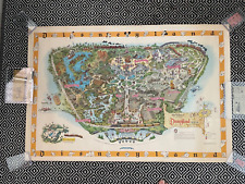 1958 *ROLLED* Disneyland B Large Park Map EXCELLENT CONDITION picture