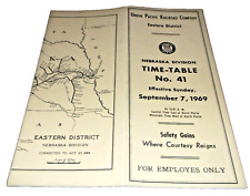 SEPTEMBER 1969 UNION PACIFIC NEBRASKA DIVISION EMPLOYEE TIMETABLE #41 picture