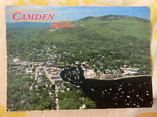 Camden ME Maine Print Aerial View Vintage Plastichrome Ireland Postcard 4x6” picture