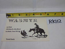 VINTAGE QSL CARD AMATEUR RADIO  HISTORY 1968 FORT WORTH TX TEXAS RODEO COWBOY  picture