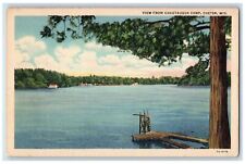 c1940's View from Chautauqua Camp Chetek Wisconsin WI Vintage Postcard picture
