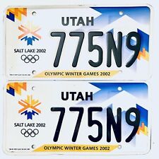 2002 United States Utah Olympic Winter Games Passenger License Plate 775N9 picture